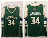 Bucks 34 Giannis Antetokounmpo Green Nike 2021 NBA Finals Champions Swingman Jersey,baseball caps,new era cap wholesale,wholesale hats